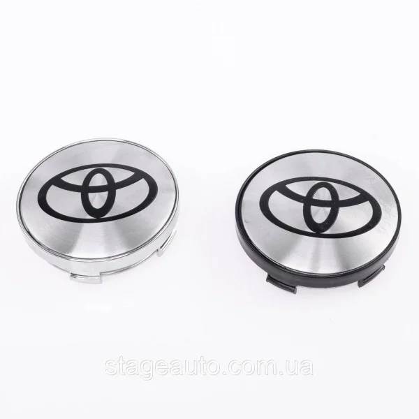Caps plugs for alloy wheels Toyota Toyota 60 mm Gray Chrome