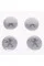 Stickers for caps plugs in disks Peugeot Peugeot 56 mm Gray 4 pcs
