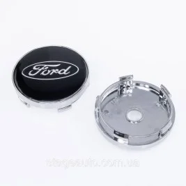 Колпачки заглушки на литые диски Ford Форд 60 мм Черные