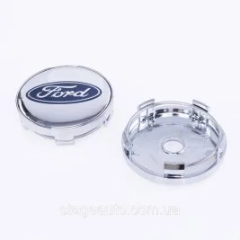 Колпачки заглушки на литые диски Ford Форд 60 мм Хром