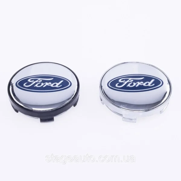 Колпачки заглушки на литые диски Ford Форд 60 мм Хром