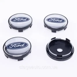 Колпачки заглушки на литые диски Ford Форд 60 мм Хром