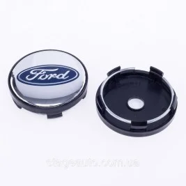 Колпачки заглушки на литые диски Ford Форд 60 мм Хром