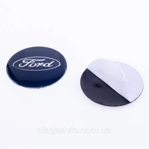 Наклейки на колпачки заглушки в диски Ford Форд 56 мм Синие 4 шт