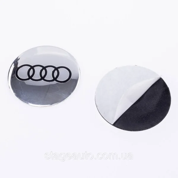 Audi Wheel Caps Stickers 56mm Chrome 4 pcs