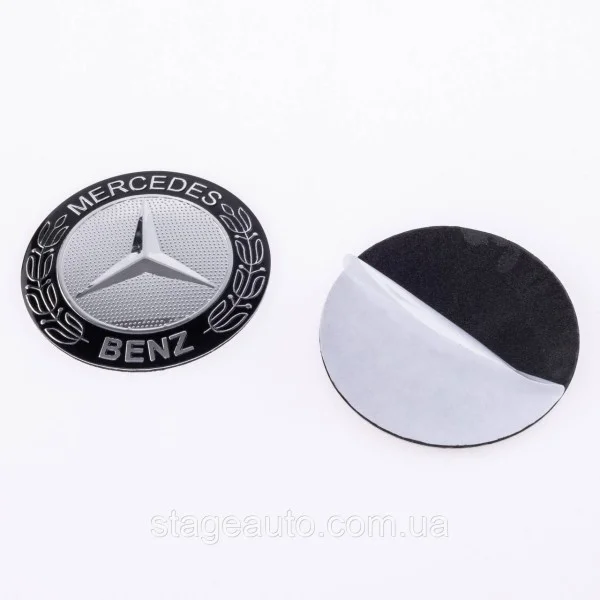 Наклеювання на ковпачки заглушки в диски Mercedes Benz Мерседес 56 мм Сріблясті 4 шт