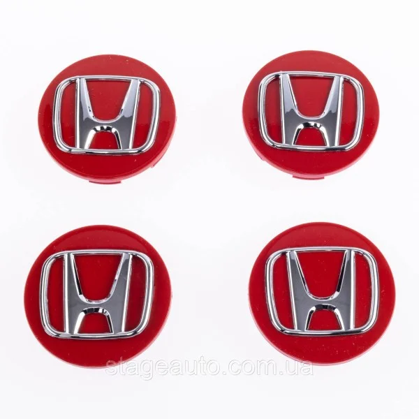 Колпачки Заглушки На Литые Диски Хона 58мм, Honda, 2602000010 Красные
