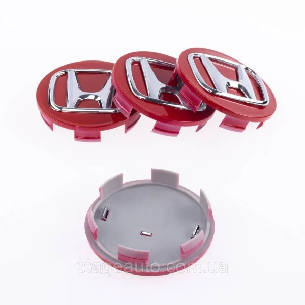Ковпачки Заглушки Для Диску Хонда, Honda, 58мм, 2602000010 Червоні