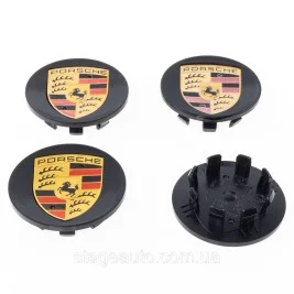 Caps plugs for alloy wheels PORSCHE Porsche 65 mm Black
