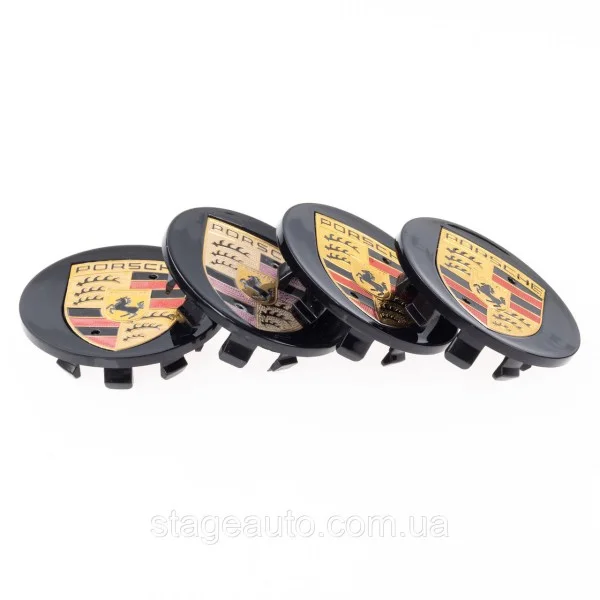 Caps plugs for alloy wheels PORSCHE Porsche 65 mm Black
