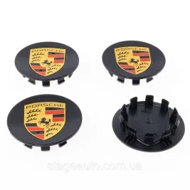 Caps plugs for alloy wheels PORSCHE Porsche 76 mm Black 5601149