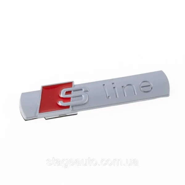 Emblem nameplate on wings, inscription badge on the wing Audi Audi S line S line Gray mat