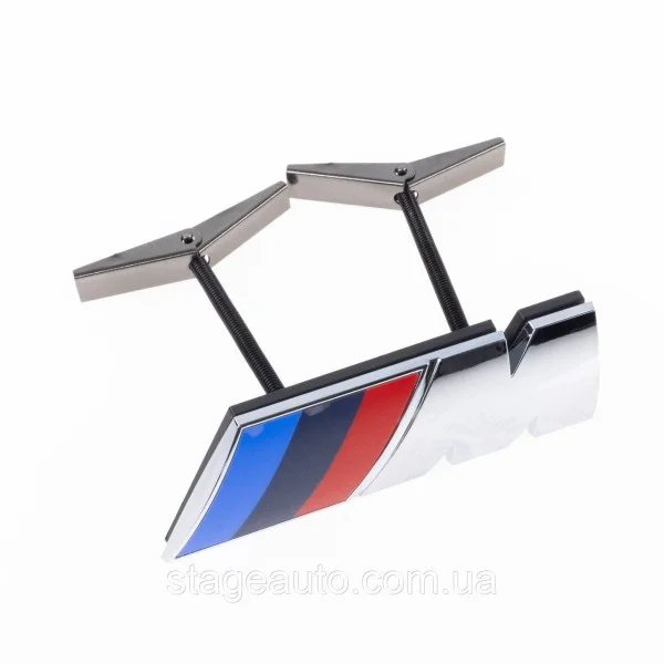 Металлическая эмблема на решетку радиатора M Power BMW БМВ Хром 8.3 x 3.2 cm