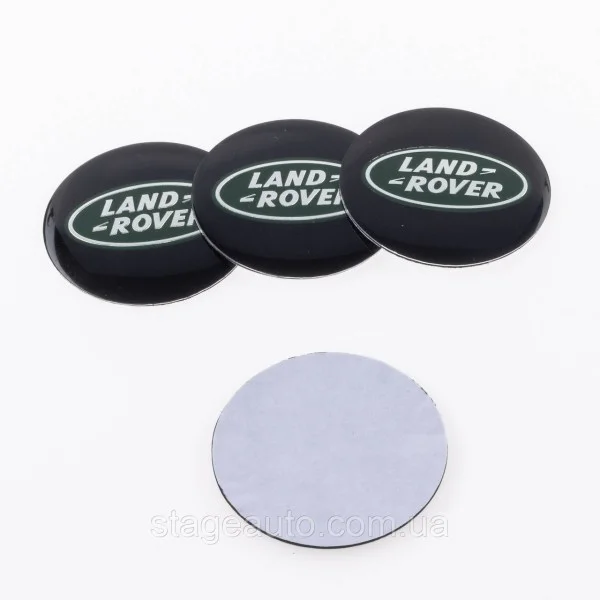 Наклеювання на ковпачки заглушки в диски Land Rover Ленд Ровер 56 мм Чорні 4 шт