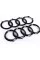 Front radiator grille emblem Audi 273*94 mm Black rings