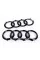 Front radiator grille emblem Audi 273*94 mm Black rings