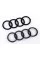 Front radiator grille emblem Audi 273*94 mm Black rings