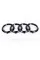 Front radiator grille emblem Audi 273*94 mm Black rings