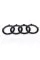 Front radiator grille emblem Audi 273*94 mm Black rings