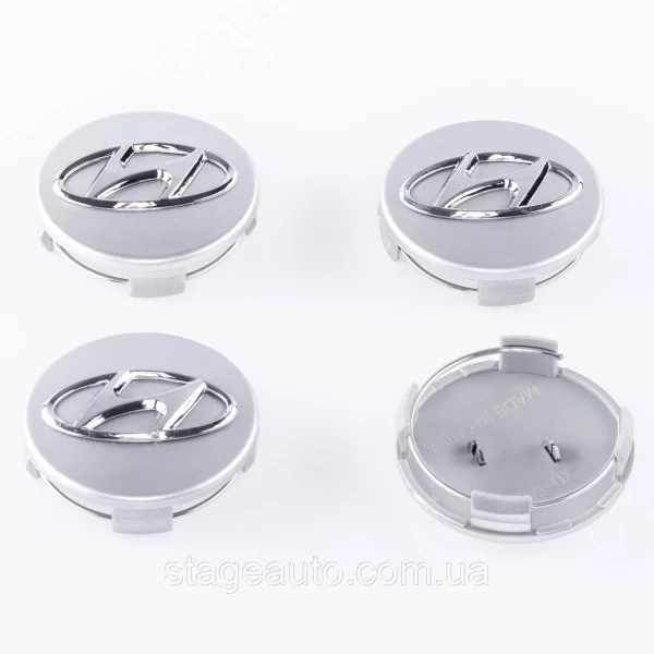 Caps plugs for alloy wheels HYUNDAI Hyundai 61 mm silver