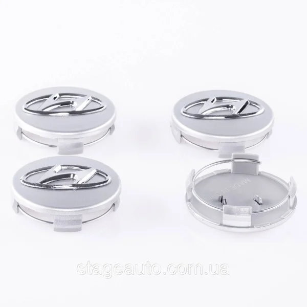 Caps plugs for alloy wheels HYUNDAI Hyundai 61 mm silver