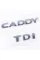 Trunk emblem plates CADDY TDI, CADDI TDI chrome (set)