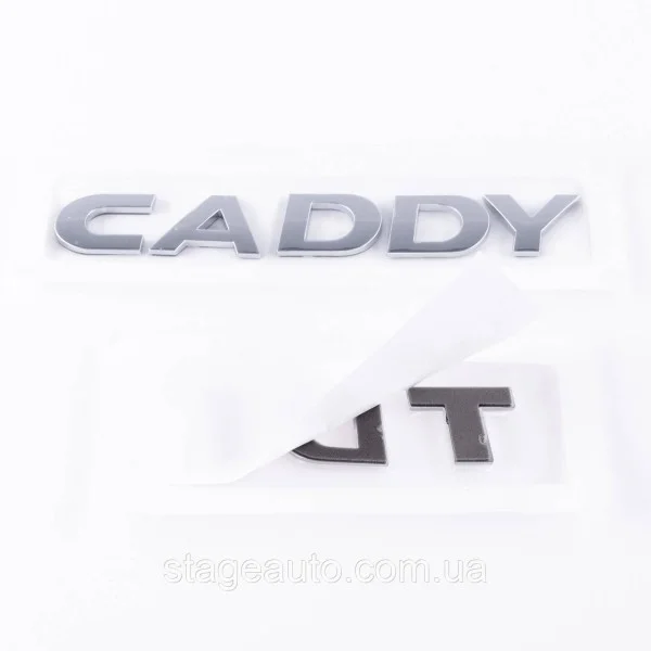 Trunk emblem plates CADDY TDI, CADDI TDI chrome (set)