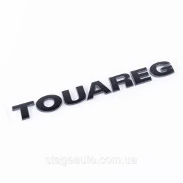 Емблема наклейка на кришку багажника TOUAREG Volkswagen ТУАРЕГ 23 x 2,3 см Чорний