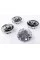 Caps plugs for alloy wheels TOYOTA Toyota, 62 mm Black, chrome logo 42603-02320