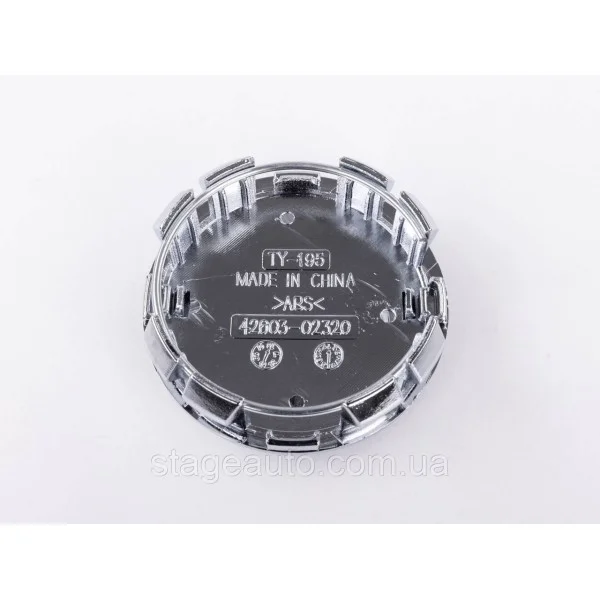 Caps plugs for alloy wheels TOYOTA Toyota, 62 mm Black, chrome logo 42603-02320