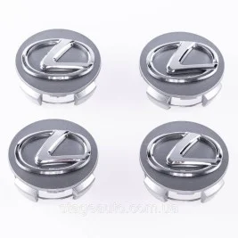 Колпачки заглушки в литые диски LEXUS Лексус, 62 мм темно серые 42603-33080